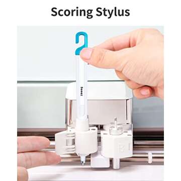 Sooez Weeding Tools for Vinyl, 6PCS Basic Tools Set for Cricut, Precision Craft Vinyl Tool Kit, Scoring Stylus/Weeder/, Scraper/Spatula/Tweezers/Scissors for Vinyl,Paper & Iron-on Projects,Colored