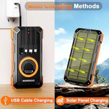 WONGKUO Solar Charger Power Bank - 49800mAh Power Solution