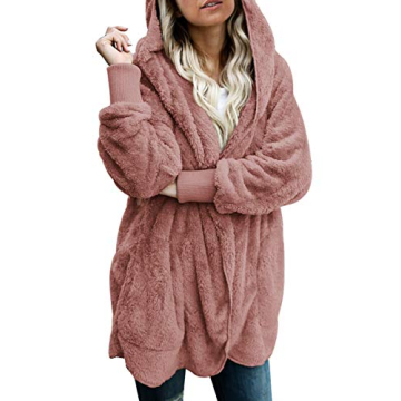 Cozy Oversized Fleece Hoodie Cardigan for Women