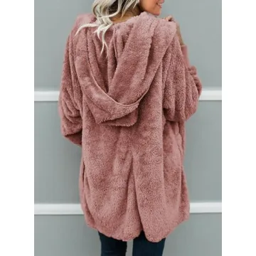 Cozy Oversized Fleece Hoodie Cardigan for Women