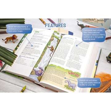 NIrV, Adventure Bible for Early Readers, Hardcover, Full Color, Magnetic Closure, Lion