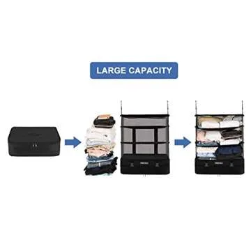 TABITORA Travel Organizer with Hanging Shelves and Storage