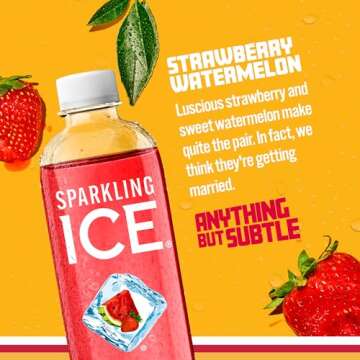 Sparkling Ice, Strawberry Watermelon Sparkling Water, Zero Sugar Flavored Water, with Vitamins and A...