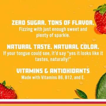 Sparkling Ice, Strawberry Watermelon Sparkling Water, Zero Sugar Flavored Water, with Vitamins and Antioxidants, Low Calorie Beverage, 17 fl oz Bottles (Pack of 12)