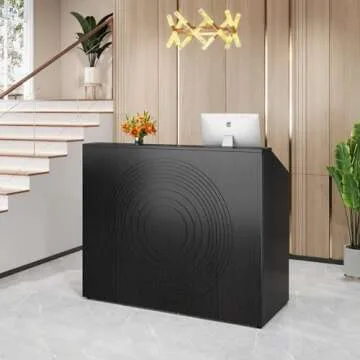Tribesigns Modern Reception Desk Perfect for Offices and Retail