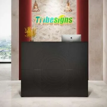 Tribesigns Modern Reception Desk Perfect for Offices and Retail