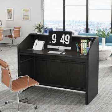 Tribesigns Modern Reception Desk Perfect for Offices and Retail