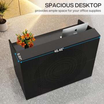 Tribesigns Modern Reception Desk Perfect for Offices and Retail
