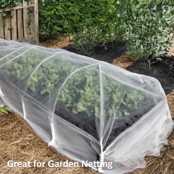 Craft And Party, White Fabric Tulle Roll 54 Inch by 40 Yards (120 ft) Fabric Tulle Bolt for Garden Netting, DIY Tutu Skirt, Wedding and Decoration (White)