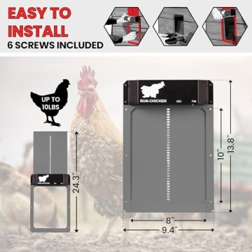 RUN-CHICKEN Automatic Chicken Coop Door for Easy Management