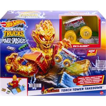 Hot Wheels Monster Trucks 5-Alarm Firetruck Playset Adventure