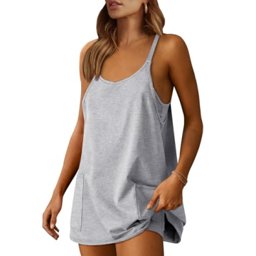 Summer Mini Dress with Built In Shorts and Pockets
