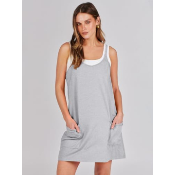 Summer Mini Dress with Built In Shorts and Pockets