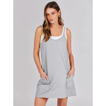 Summer Mini Dress with Built In Shorts and Pockets