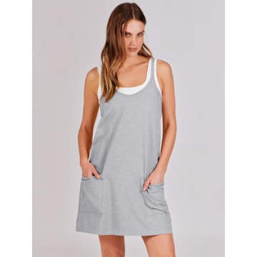 Summer Mini Dress with Built In Shorts and Pockets