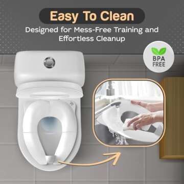 Baby Proof Me Potty Training Seat Travel – Foldable Potty Training Seat Cover for Toddlers, Portable Toddler Toilet Seat, Travel Potty Seat, Folding Toilet Seat for Kids, and Toddler Toilet Seat Cover