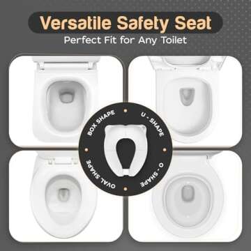 Baby Proof Me Potty Training Seat Travel – Foldable Potty Training Seat Cover for Toddlers, Portable Toddler Toilet Seat, Travel Potty Seat, Folding Toilet Seat for Kids, and Toddler Toilet Seat Cover