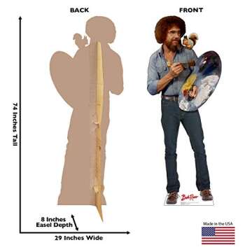 Bob Ross Life Size Cardboard Cutout Standup - Great for Parties or Home Decor