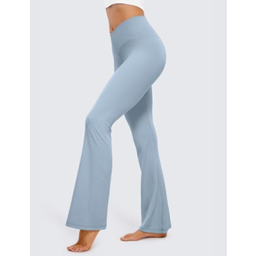 Comfortable CRZ YOGA Butterluxe Flare Leggings in Cambric Blue