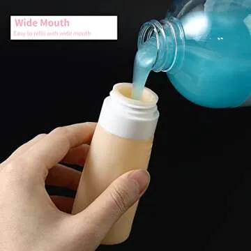 NELSHP Travel Bottles for Liquids - 2.9oz Leak Proof