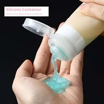 NELSHP Travel Bottles for Liquids - 2.9oz Leak Proof