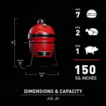Kamado Joe Joe Jr Portable Ceramic Charcoal Grill