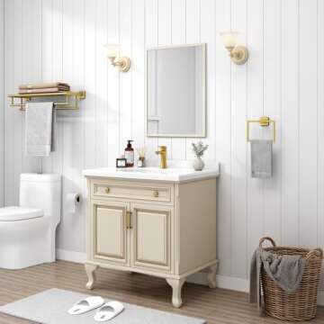 Angle Simple Towel Ring - SUS 304 Stainless Steel Gold Bathroom Holder