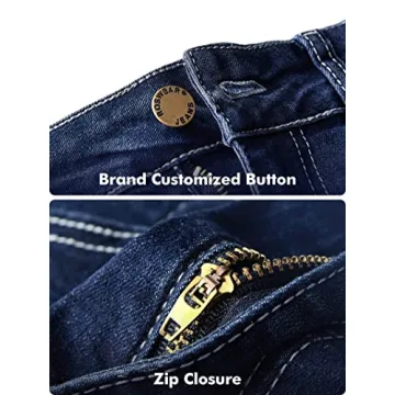 Stylish Roswear Ripped Skinny Jeans in Slate Blue