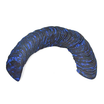 Celluloid Dark Blue Pearl Guitar Picks - 6 Pack of 0.71mm
