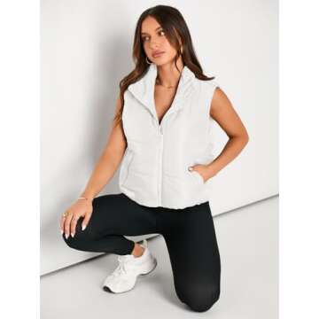 AUTOMET Women's Sleeveless Puffer Vest - Stylish Winter Wear