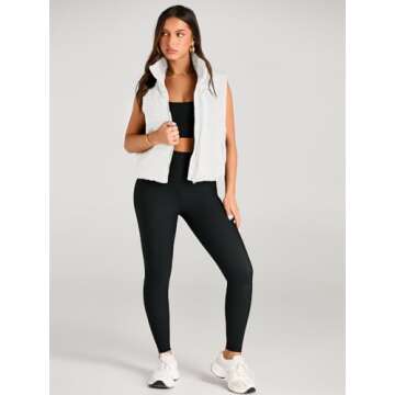 AUTOMET Women's Sleeveless Puffer Vest - Stylish Winter Wear