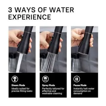 WEWE Kitchen faucets with Pull Down Sprayer, Farmhouse Kitchen Faucet Oil Rubbed Bronze Commercial Modern high arc Stainless Steel Single Handle Single Hole for Utility rv Laundry Sinks