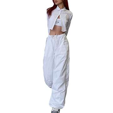 Stylish YAHUIUL Parachute Pants for Women - Versatile Cargo Pants