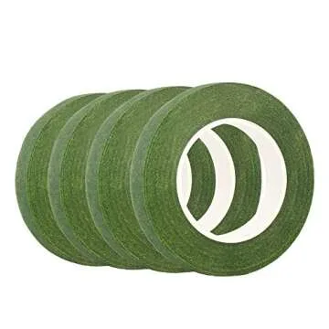DECORA Dark Green Floral Tape 4 Rolls for DIY Crafts