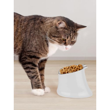 Y YHY Slow Feeder Cat Bowl 7 Inch Elevated Ceramic Bowl
