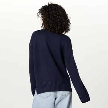 The Drop Women's Brigitte Chunky Button-Front Pocket Ribbed Cardigan