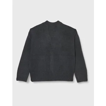 The Drop Women's Brigitte Chunky Button-Front Pocket Ribbed Cardigan