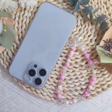 Cute 4 Pieces Beaded Phone Charms for Stylish Decor