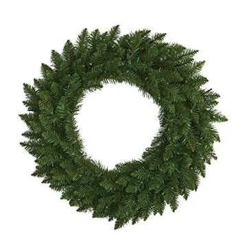 Elegant 24in Green Pine Wreath with LED Lights