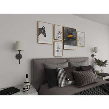 Tumgog Fabric Wall Sconce Battery Operated Lamp 2 Pack，Set of Powered Run Light Fixtures No Wiring Required，for Indoor，Farmhouse, Bedside Lamp, Living Room，Reading ( Color : Black )