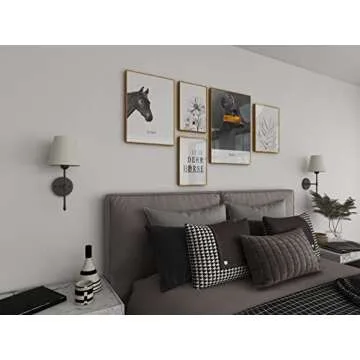 Tumgog Fabric Wall Sconce Battery Operated Lamp 2 Pack，Set of Powered Run Light Fixtures No Wiring Required，for Indoor，Farmhouse, Bedside Lamp, Living Room，Reading ( Color : Black )