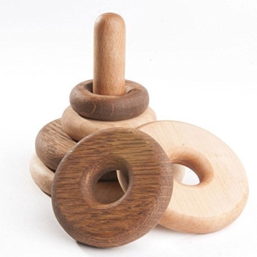 Wooden Stacking Toy for Infants and Toddlers - Eco-Friendly