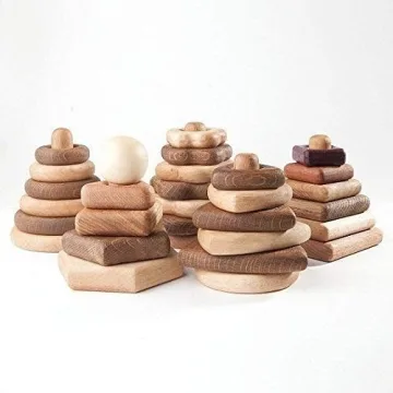 Wooden Stacking Toy for Infants and Toddlers - Eco-Friendly