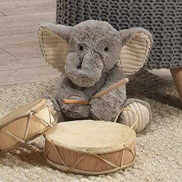 Lambs & Ivy Plush Elephant Toy for Babies - Jett