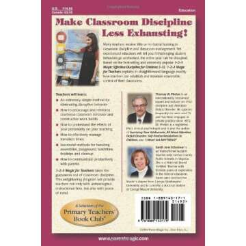 1-2-3 Magic For Teachers: Effective Classroom Discipline Pre-k Through Grade 8