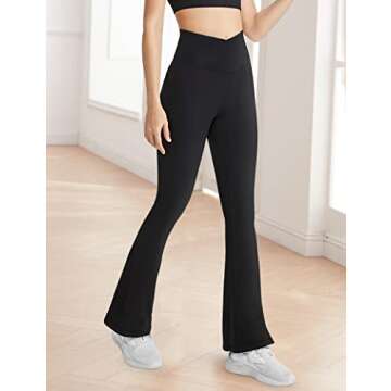 Gnainach Girls High Rise Bootcut Leggings for Active Life