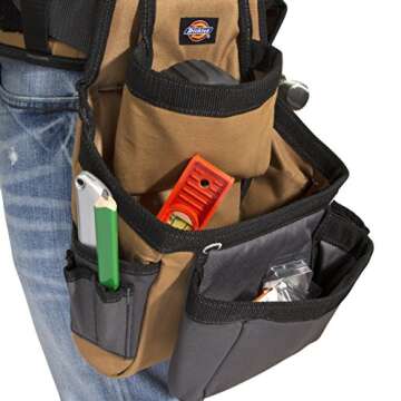 Dickies 4-Piece Carpenter's Rig Tool Belt - Comfortable & Durable