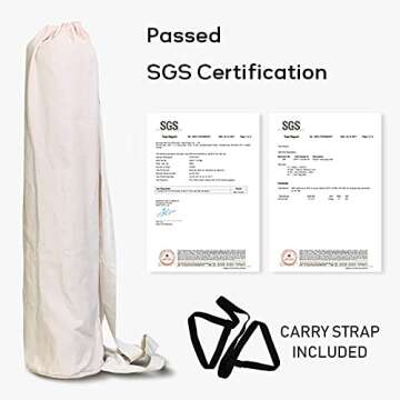 Eco-Friendly Cork Yoga Mat with Carry Bag & Strap | Lightweight & Portable