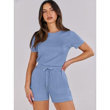 ANRABESS Women's Summer Romper Comfortable Trendy Outfit
