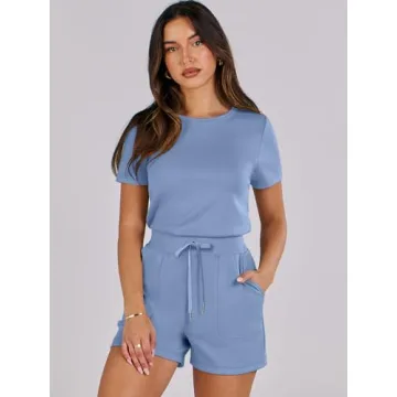 ANRABESS Women's Summer Romper Comfortable Trendy Outfit